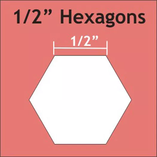 1/2" Paper Piece Hexagons - Small Pack: 125pcs