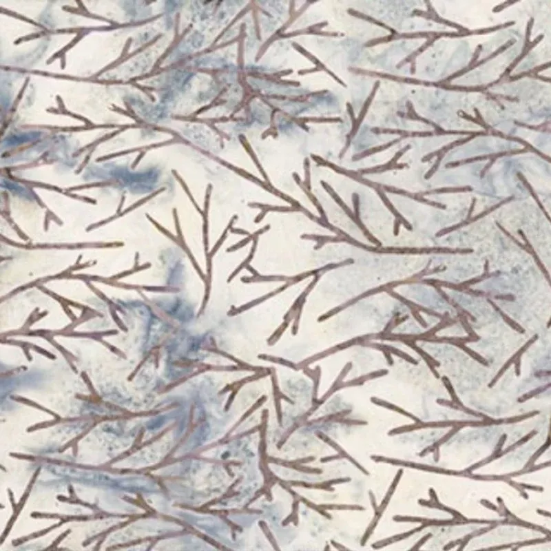 108" Banyan Batiks - Twiggy Light Sea Fog B83701-13 by Banyan Batiks Sold through Northcott