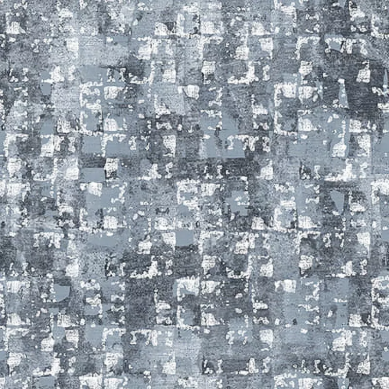 108" Quilt Backs Glaze Abstract Squares Gray from Blank 3 YARD CUT