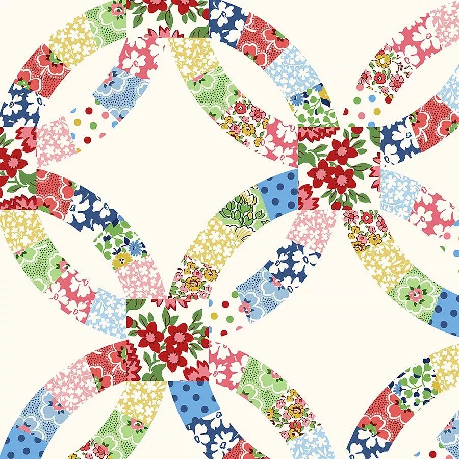 108" Quilt Backs Wedding Ring Multi from Windham 3 YARD CUT