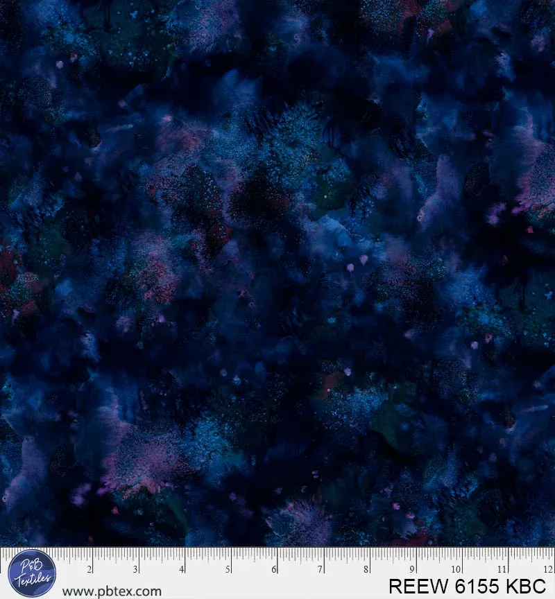 108" Reef - Underwater Texture Blue/Green/Purple Tones 06155KBC by P &B Textiles