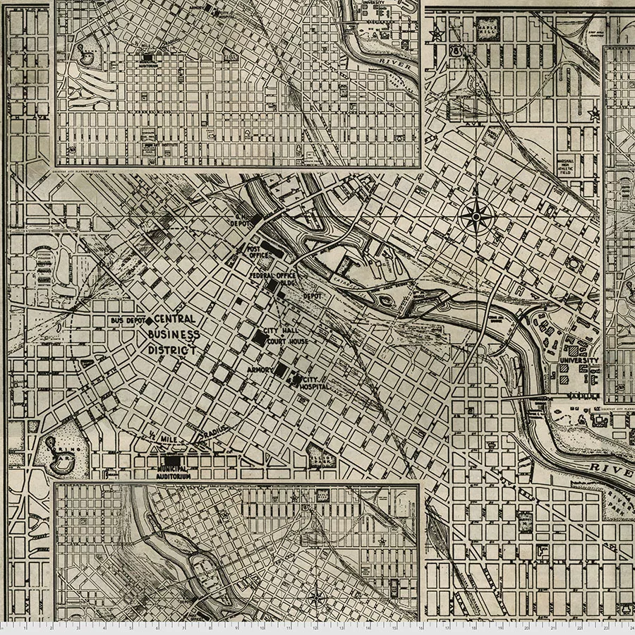 108 Street Maps Black