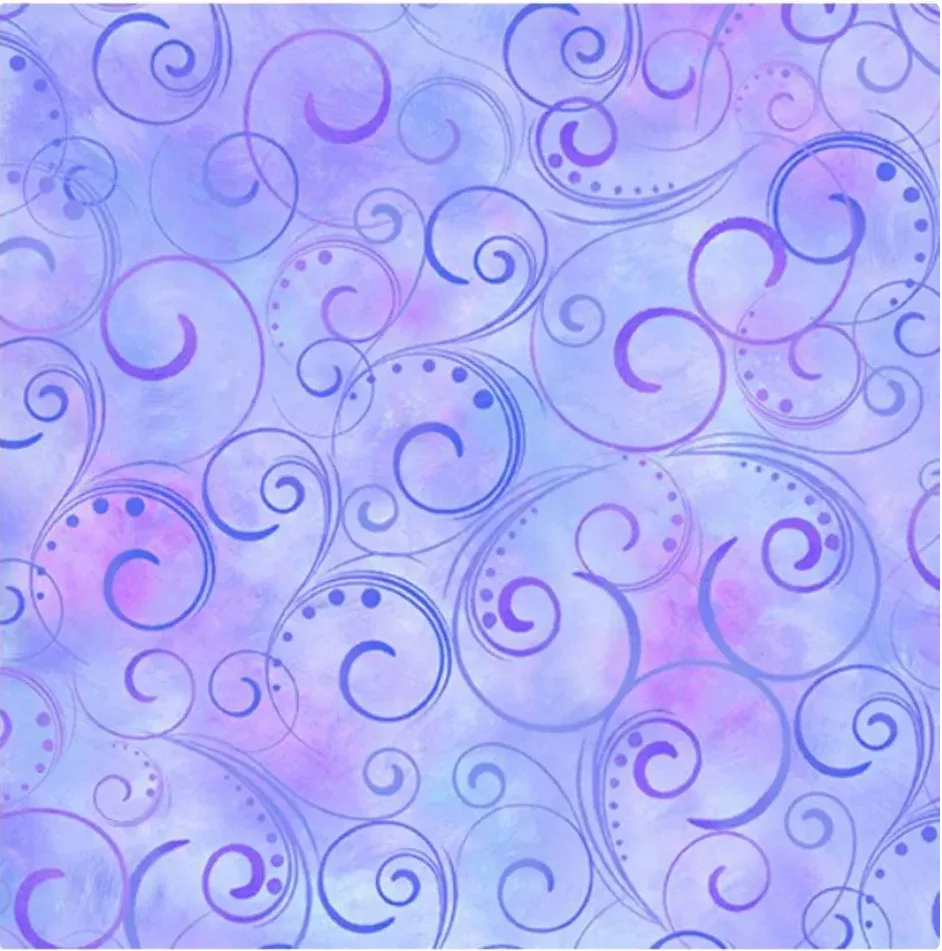 108" Swirling Splendor - Periwinkle by Benartex