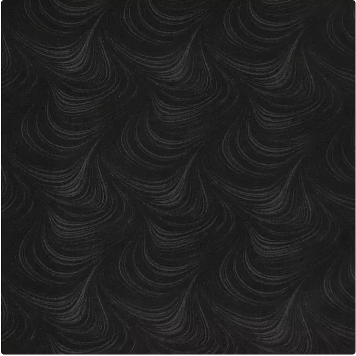 108" Wave Texture Black Flannel - Black 2966WF-12 by Benartex