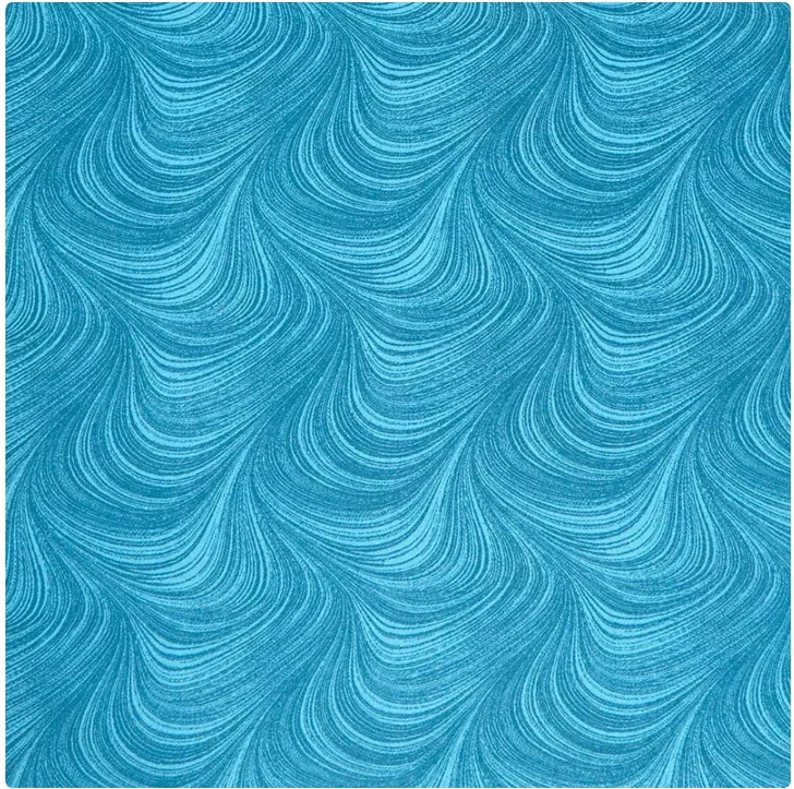 108" Wave Texture Turquoise Flannel - 2966WF-54 by Benartex