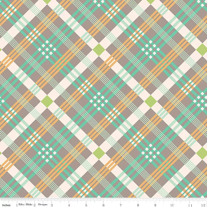 108" Wide Quilt Backing Farmer's Daughter Plaid Rustic from Riley Blake 3 YARD CUT