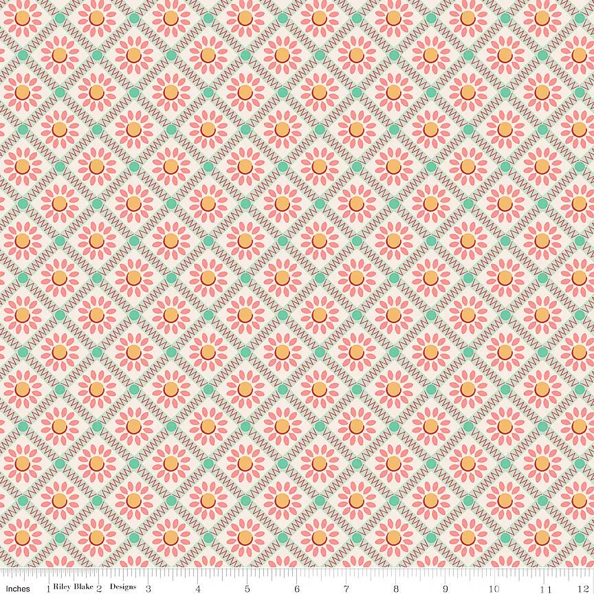 108" Wide Quilt Backing Farmer's Daughter Sunflower Sage from Riley Blake 3 YARD CUT