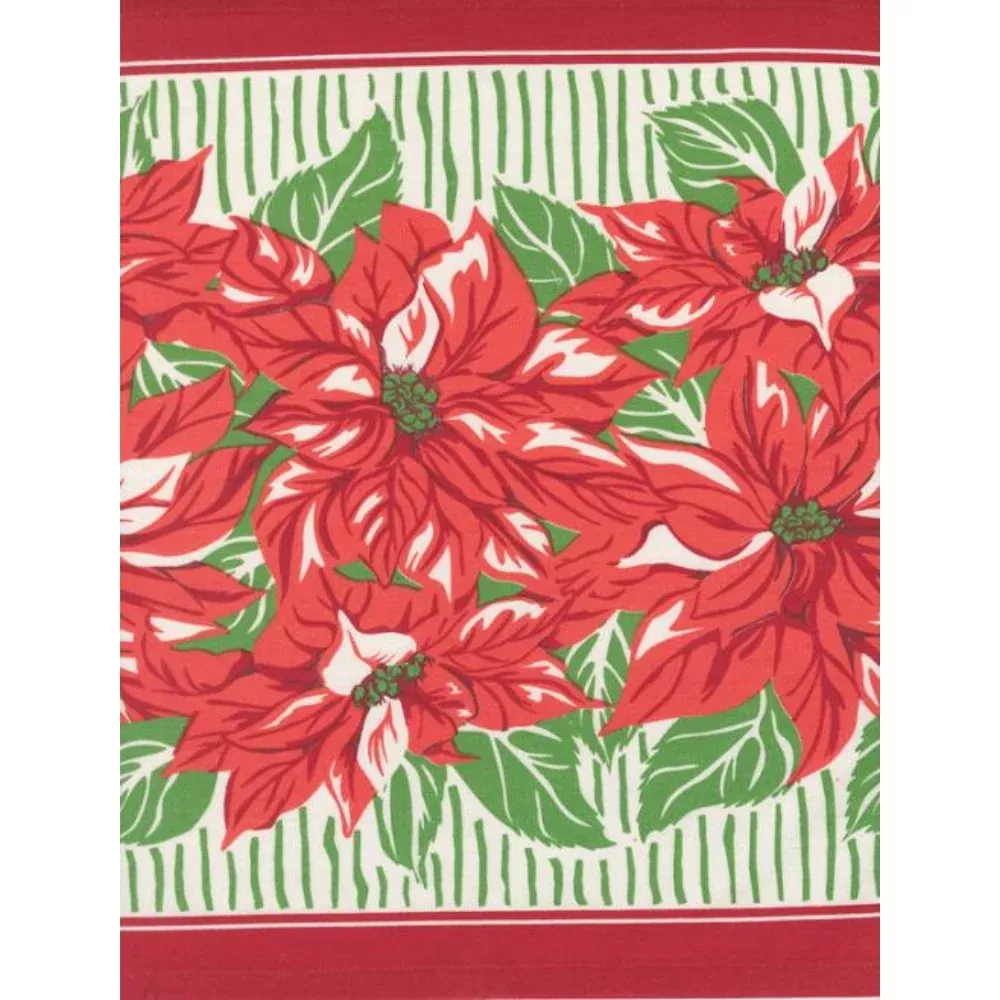 16" Toweling - Classic Retro Floral Poinsettia | 920-321