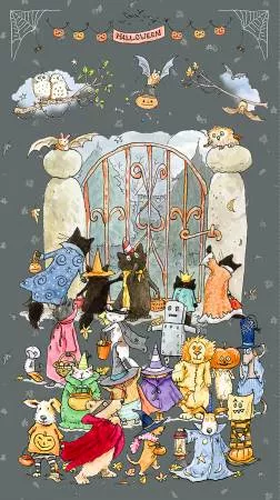#21 Gray Halloween Parade Digital 24in Panel