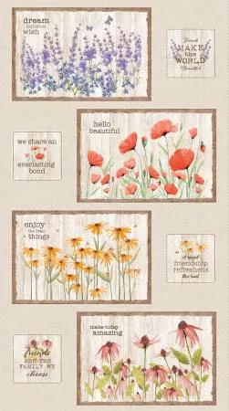 #22 Enjoy Little Things Placemats Coasters Light Khaki Digital 24in Placemat Panel