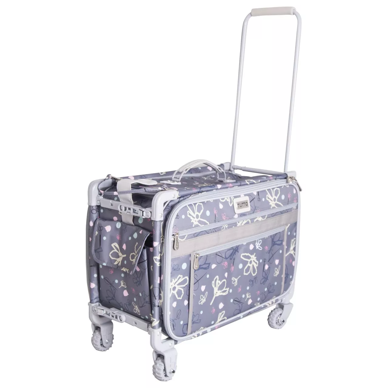 2X -Silver Daisies Machine On Wheels