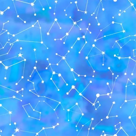3 Wishes Starlight 18056-BLU Blue Star Constellations Glitter ^