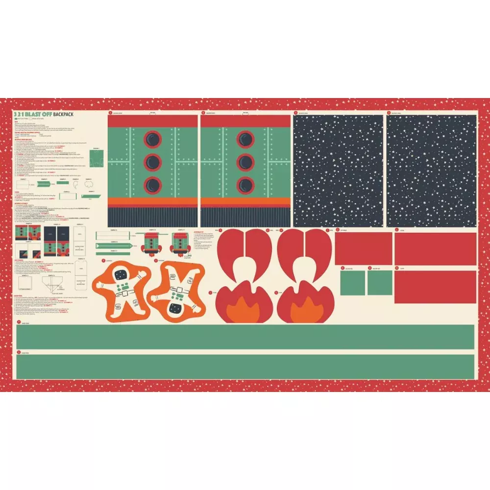321 Blast Off - Backpack Panel Multi | 20957-11