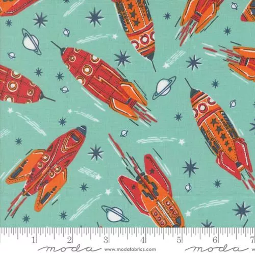 321 Blast Off - Vintage Rockets Blue Nebula | 20950-17