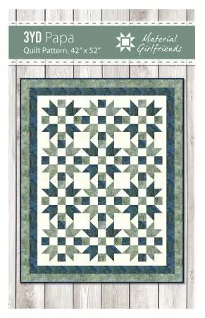 3yd Papa Quilt Pattern : #MG-110 - Material Girlfriends