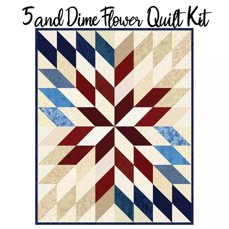 5 and Dime Flower Quilt Kit with I've Got Hue, Babe from Studio E