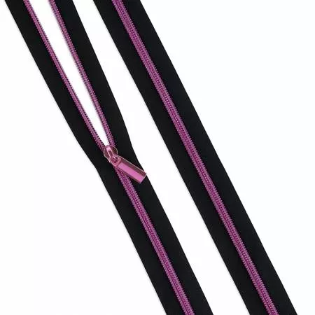 #5 Zippers by the Yard Black Tula Pink Coil