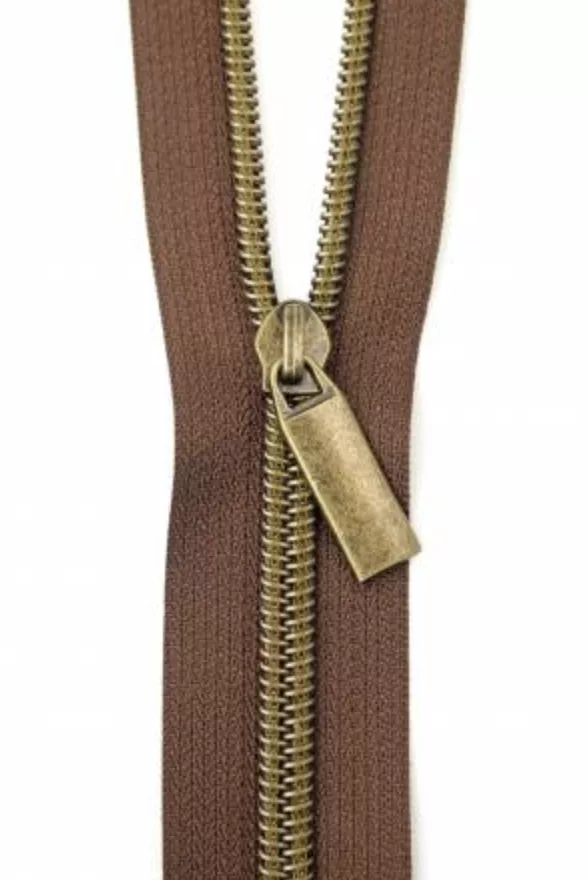 #5 Zippers by the Yard - Brown