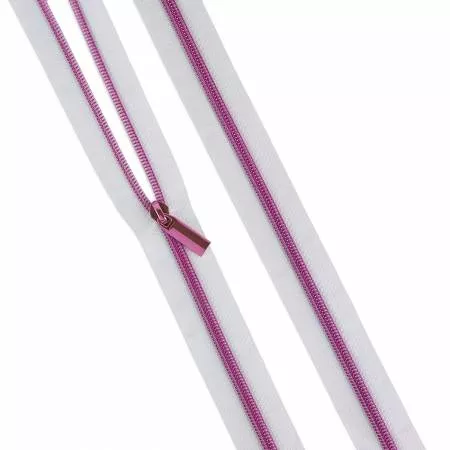 #5 Zippers by the Yard White Tula Pink Coil