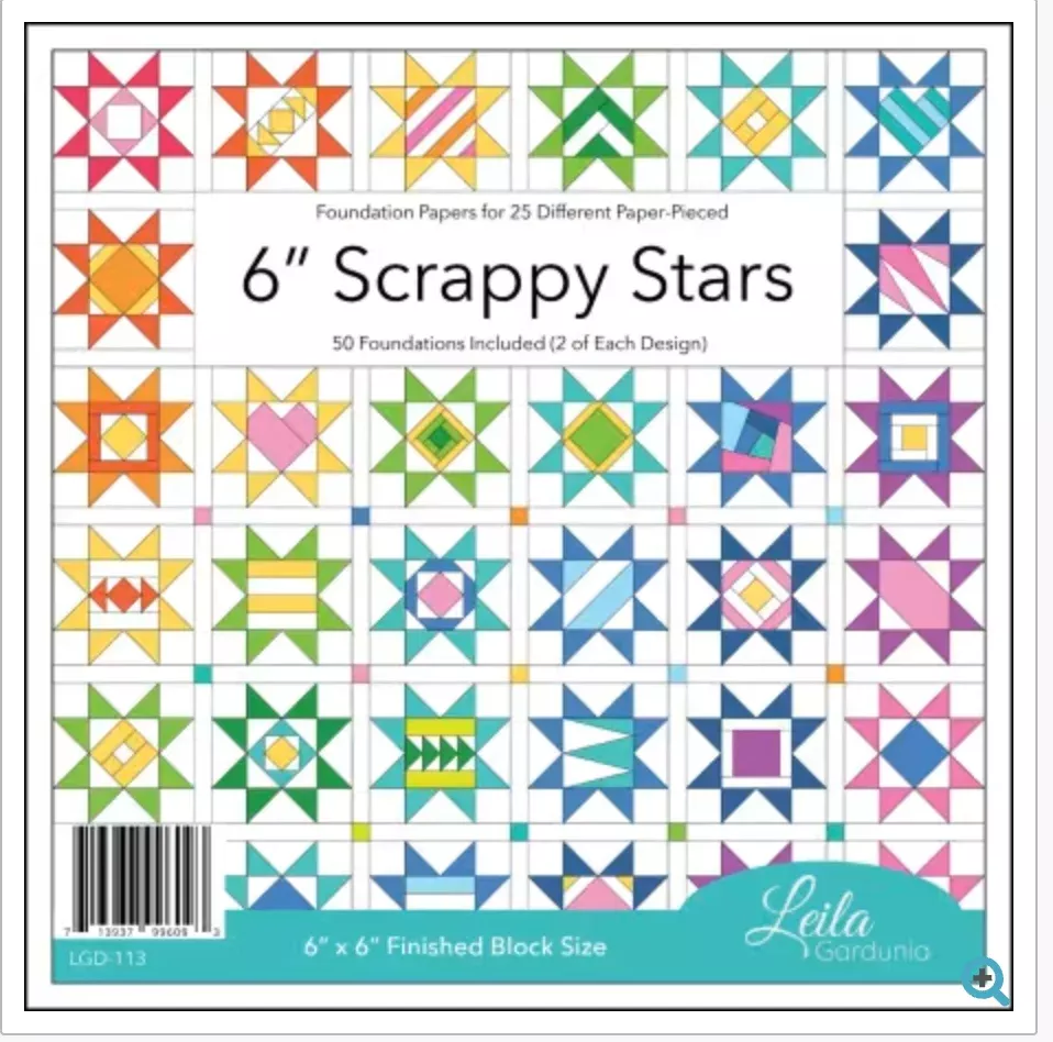 6" Scrappy Stars-50 Foundations Included