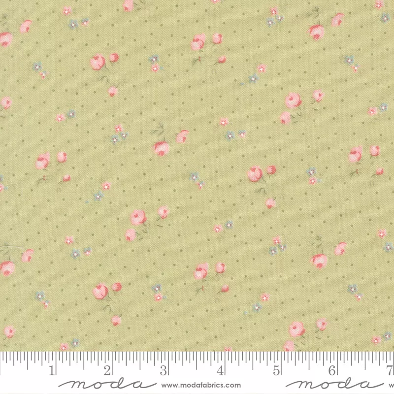 Abide - Small Florals Light Green
