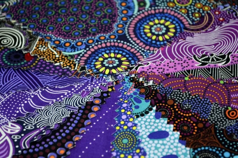 Aboriginal Dreamtime Square Pack - Purple 5