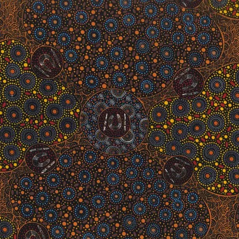 Aboriginal Women Collecting Water Orange