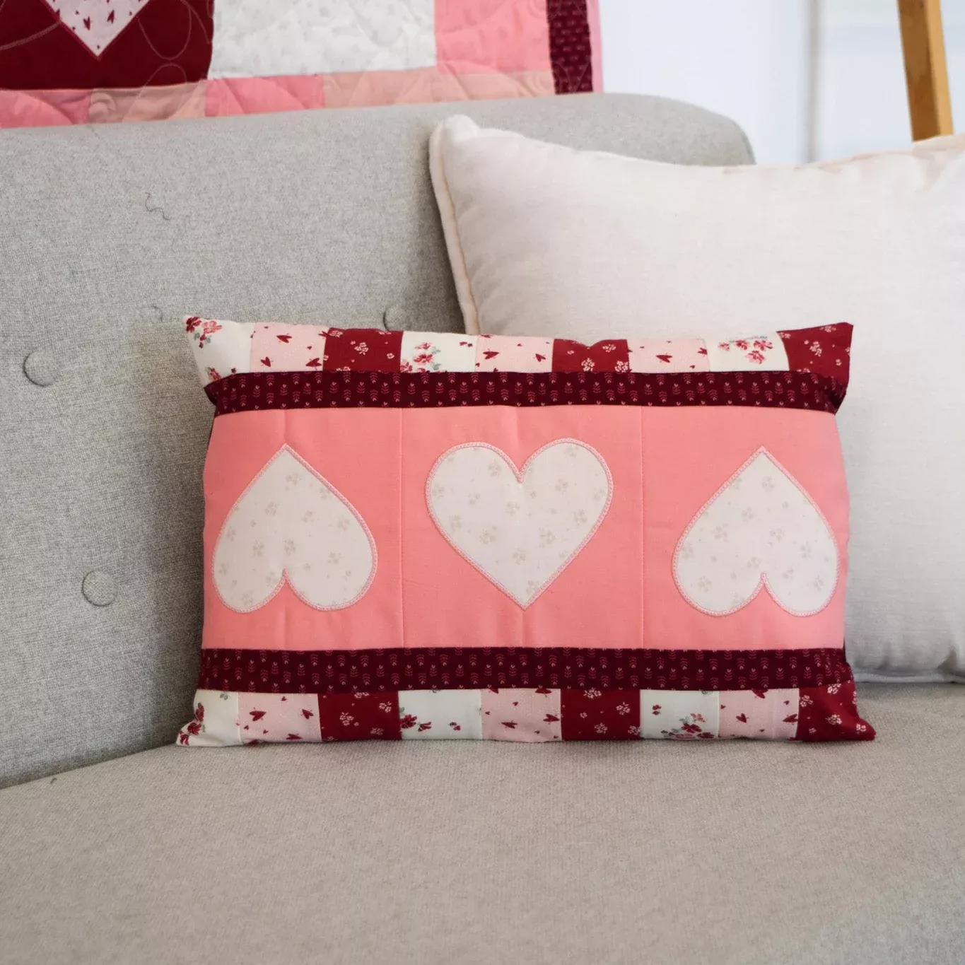 All My Heart Pillow (Downloadable Sewing and Machine Embroidery Pattern)