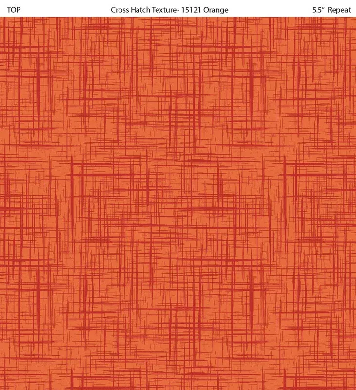 All New England Shop Hop 2025 Cross Hatch Orange Fabric
