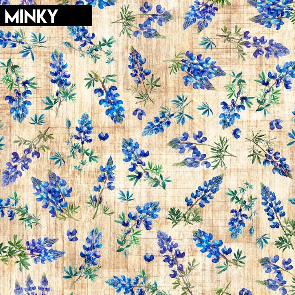 All Texas Shop Hop 2025 - Bluebonnets Minky Tan | 30892-AMINK