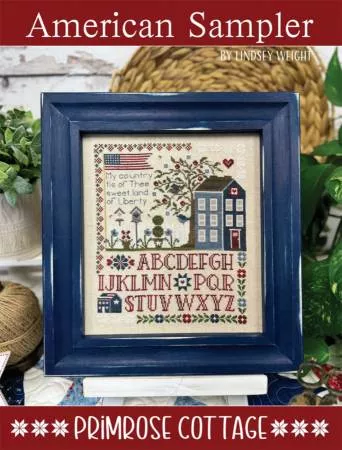 American Sampler : Cross Stitch Pattern - #PCS-136 - Primrose Cottage