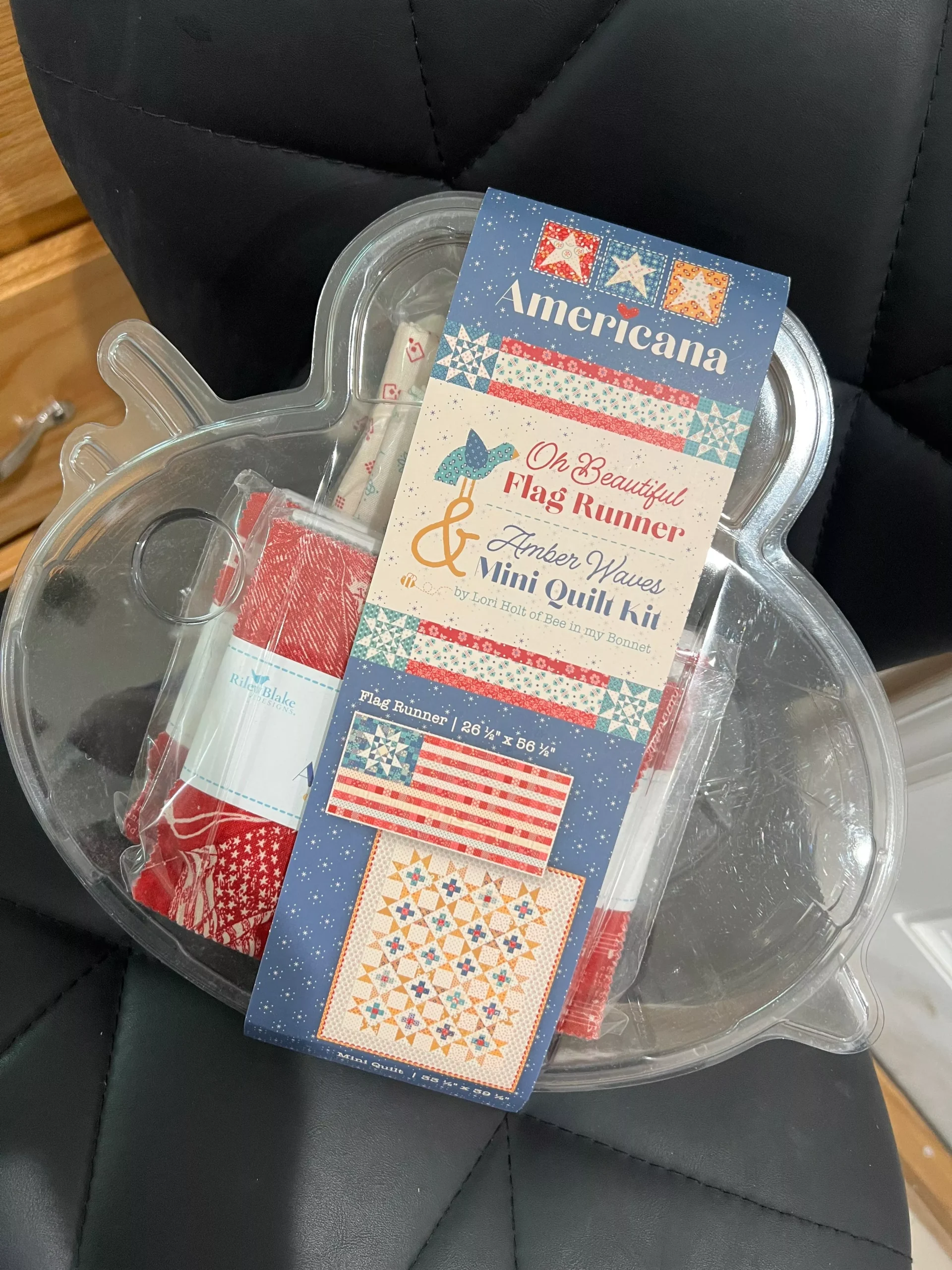 Americana Oh Beauttiful Flag Runner and Amber Waves Mini Quilt Boxed Kit