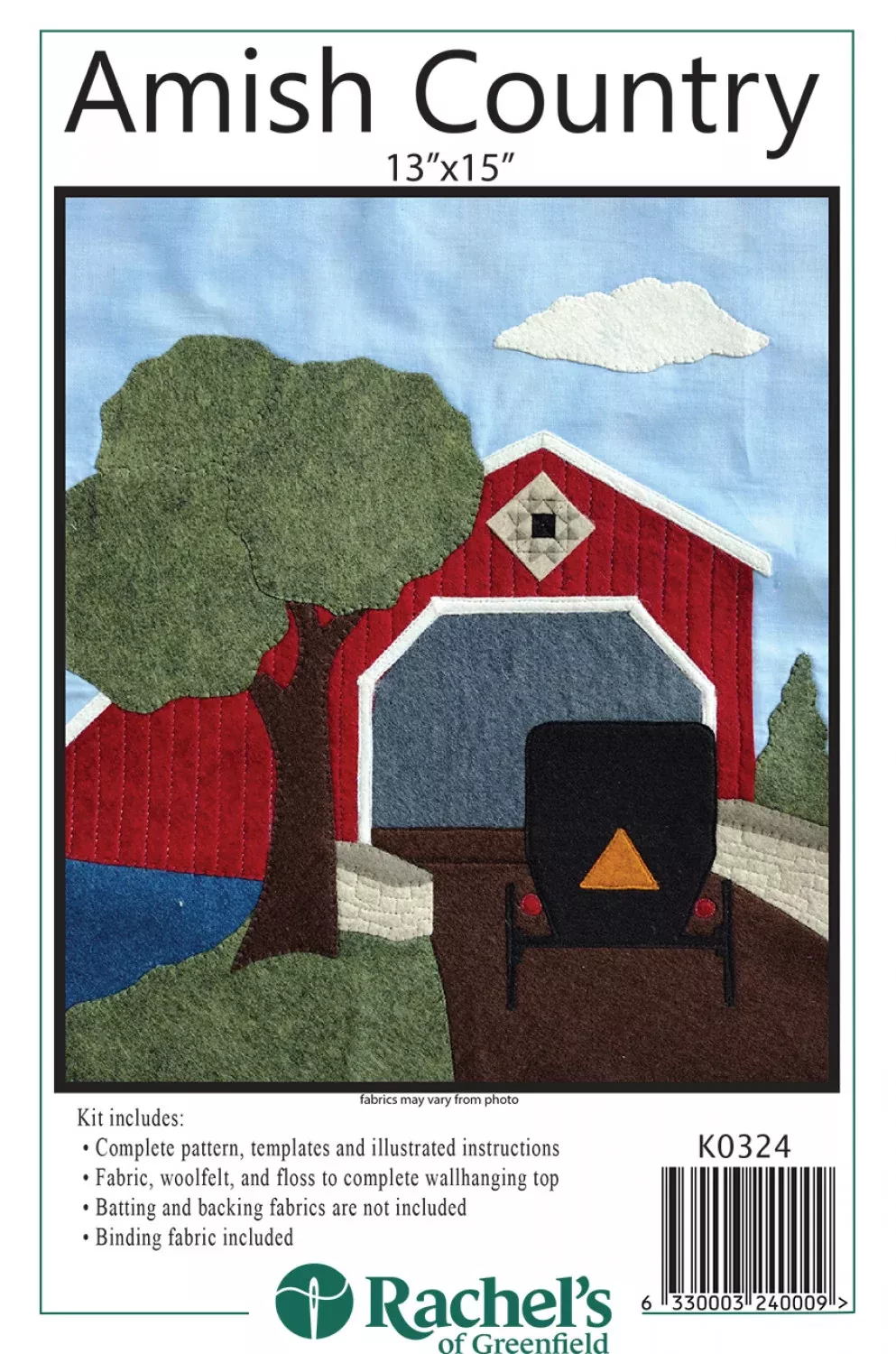 Amish Country Wool Applique Wall Quilt Kit