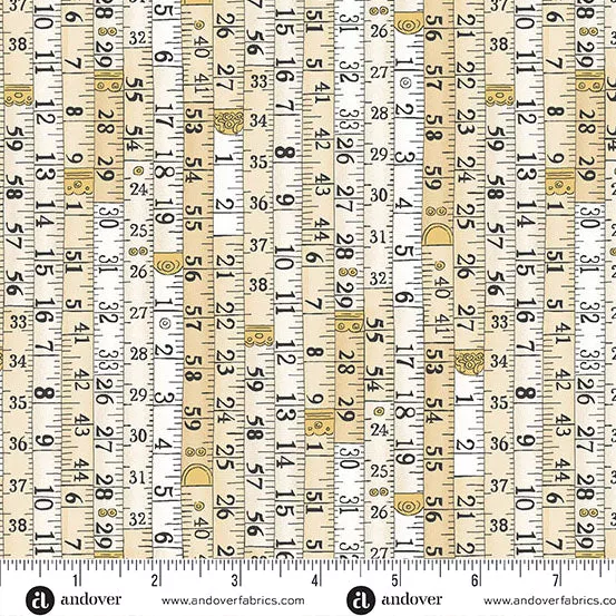 Andover Atelier Measurements Cream Fabric