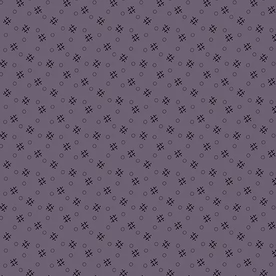 Andover Fabrics Whitchpoo A263P Purple Cross waves Vintage ^