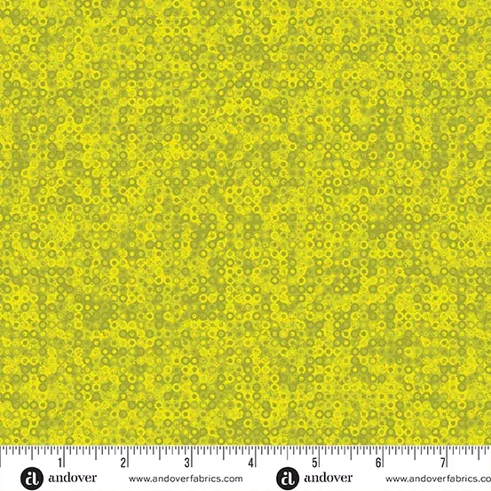 Andover Fairy Rings Chartreuse Fabric