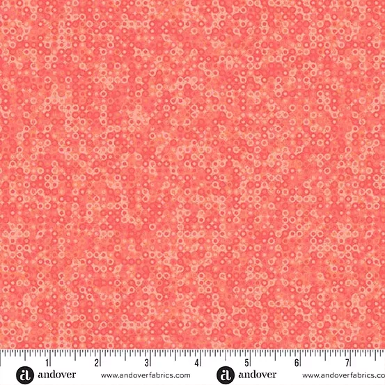 Andover Fairy Rings Coral Fabric