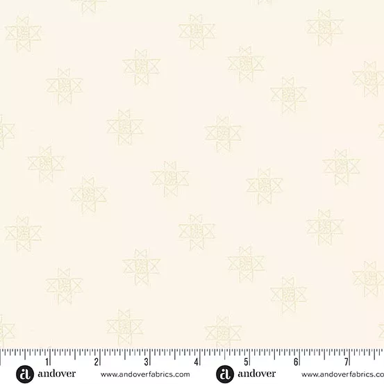 Andover Petals And Stitches Ohio Star Cream Fabric