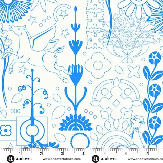 Andover Sun Print Whisper Cameo Teacup Fabric
