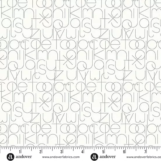Andover Sun Print Whisper Enough Pigeon Fabric