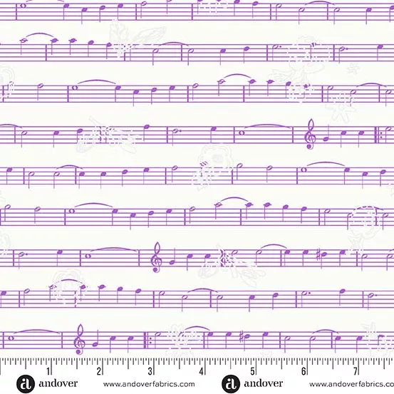Andover Sun Print Whisper Singalong Orchid Fabric