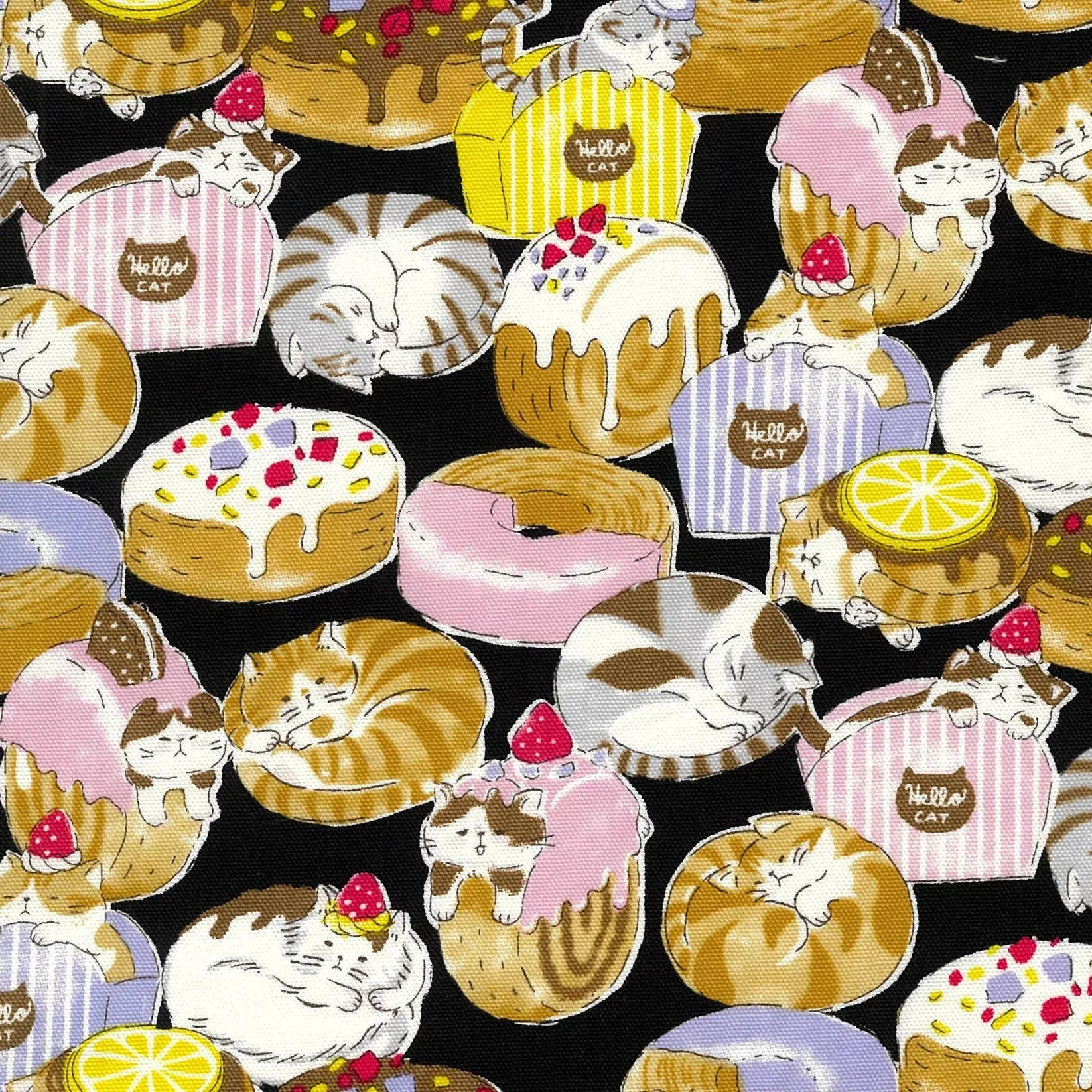Animal Bread - Donut Cats Black | KOKYGA-79040-1-D
