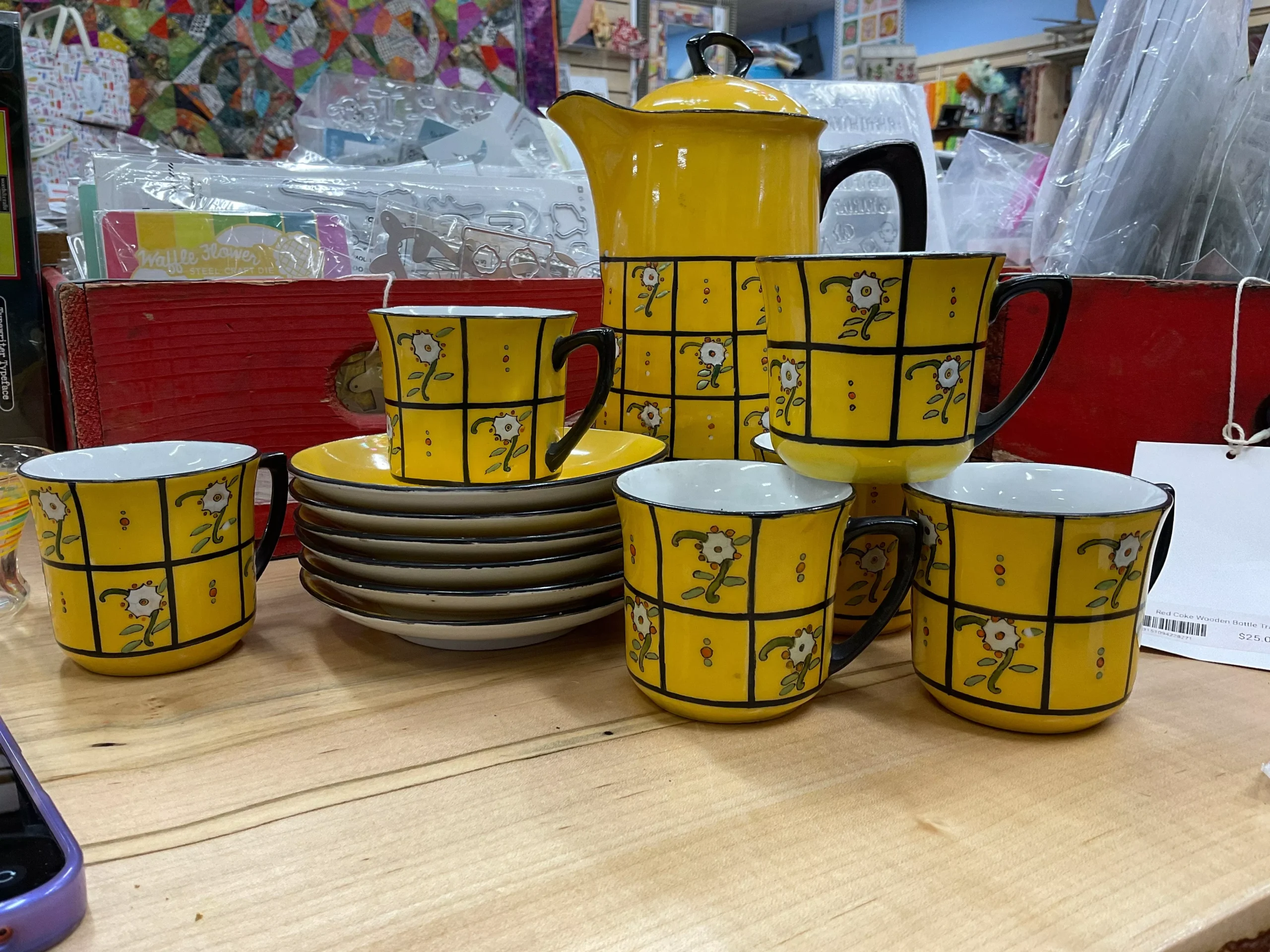 Antique Yellow Tea Set — Made in Germany