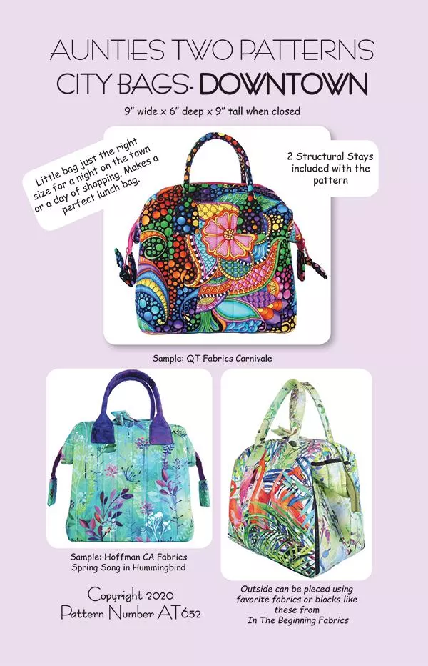 Aunties Two City Bag Downtown Pattern