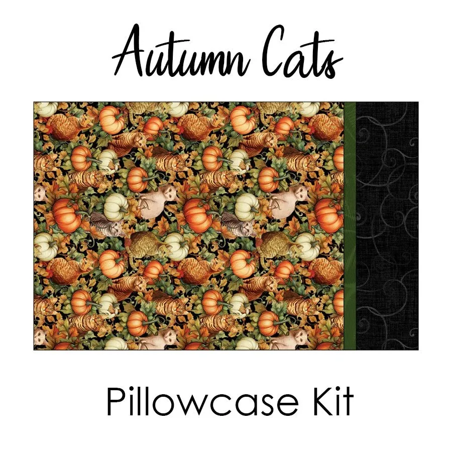 Autumn Cats Pillowcase Kit from Benartex