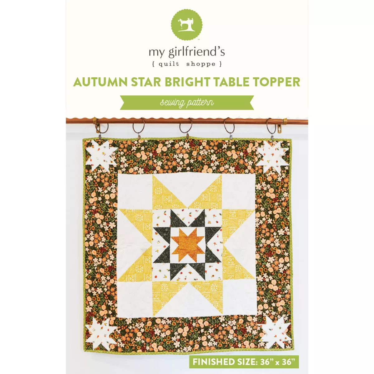 Autumn Star Bright Table Topper (Downloadable Sewing Pattern)