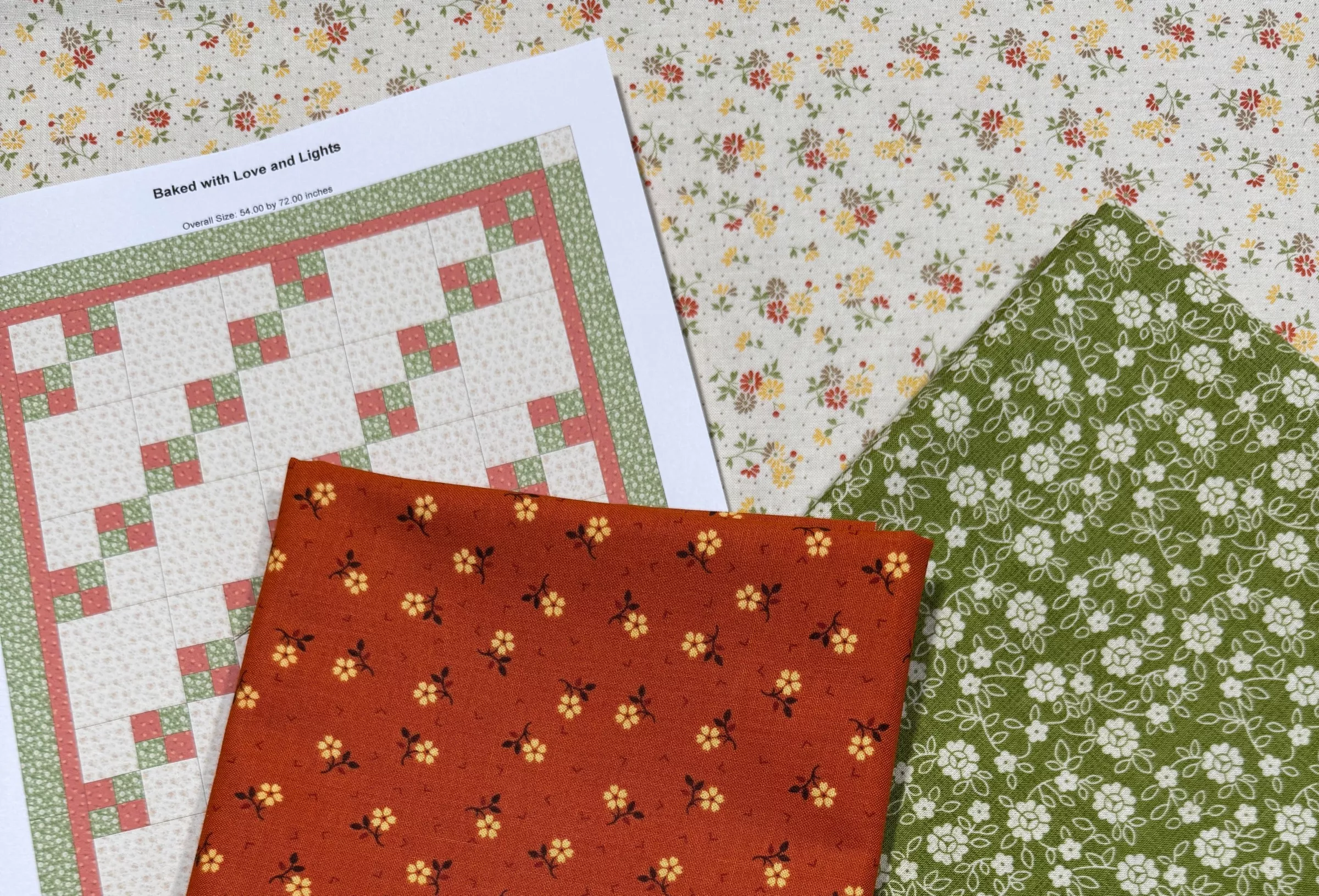 Baked with Love and Lights : 54" x 72" Quilt Kit Featuring Baked with Love fabric : #933465