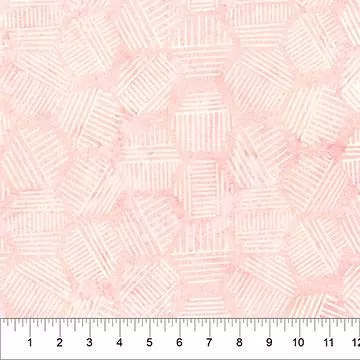 Banyan Hexies for Northcott - 81700-22 Pastel Coral