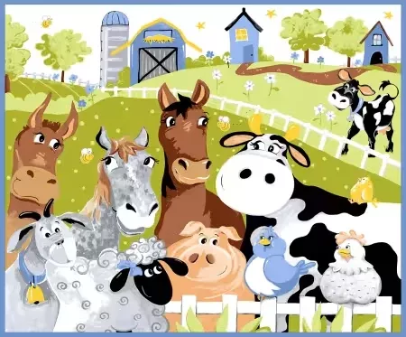 Barnyard Blues 36" Playmat Panel