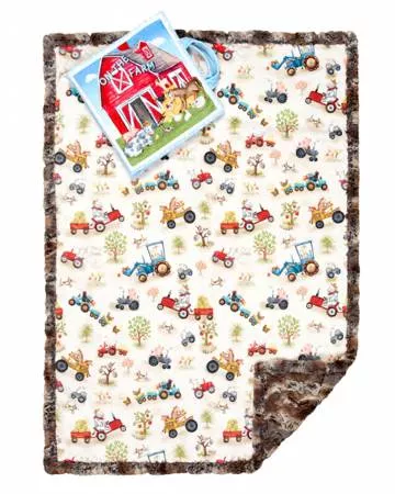 Barnyard Read To Me : Cuddle Kit 28" X 40" & 9" X 9" - #CKREADTOMEBARNYARD - Shannon Fabrics